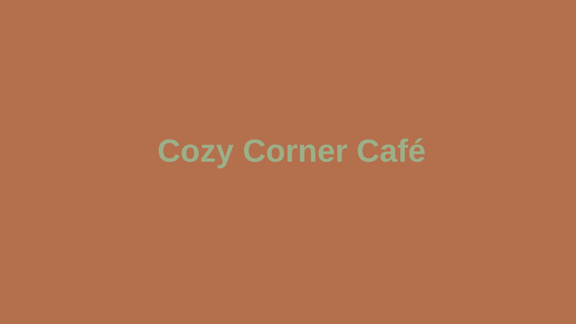 page 1 of Cozy Corner Cafe